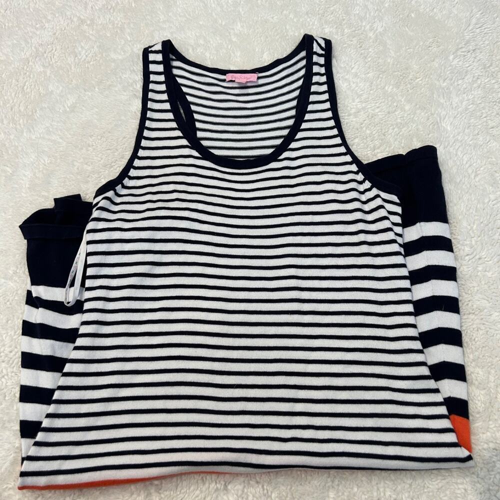 Lilly Pulitzer Women XL Stripe Stanton Knit Dress Nautical Yacht Beach Coverup